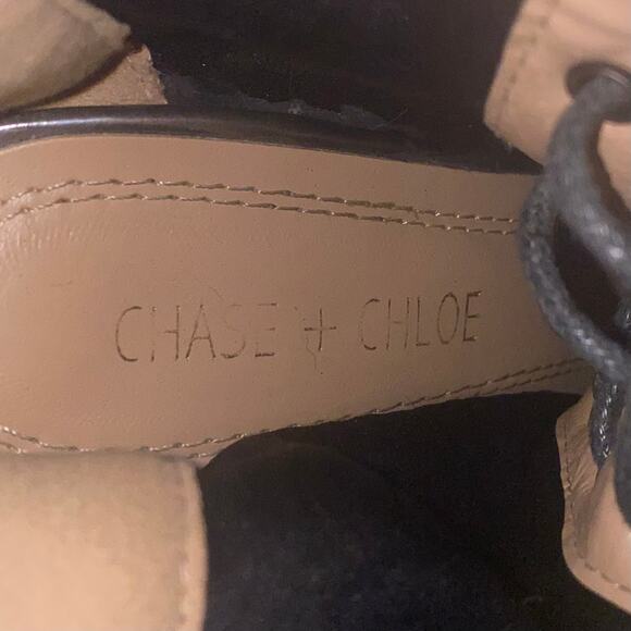 Chase + Chloe purple teal bronze Sequin Thigh High Lace Up Boots 9 Back Zip rave - Picture 14 of 14